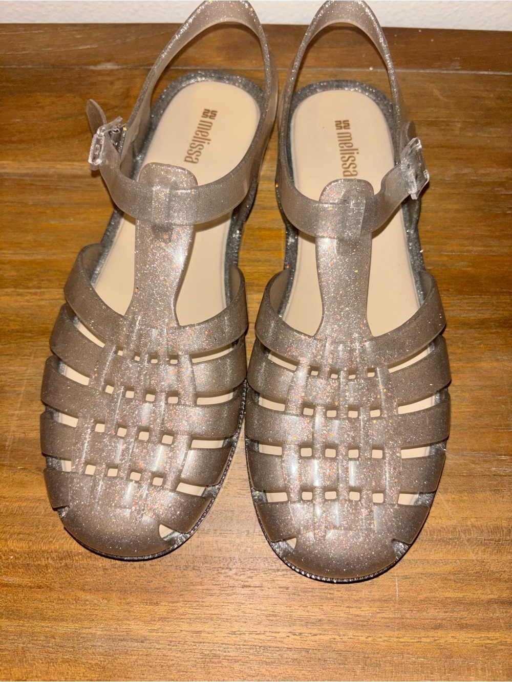 Melissa Clear Glitter Sandals Jelly Shoes 
Women’s Size 10 - Picture 2 of 6